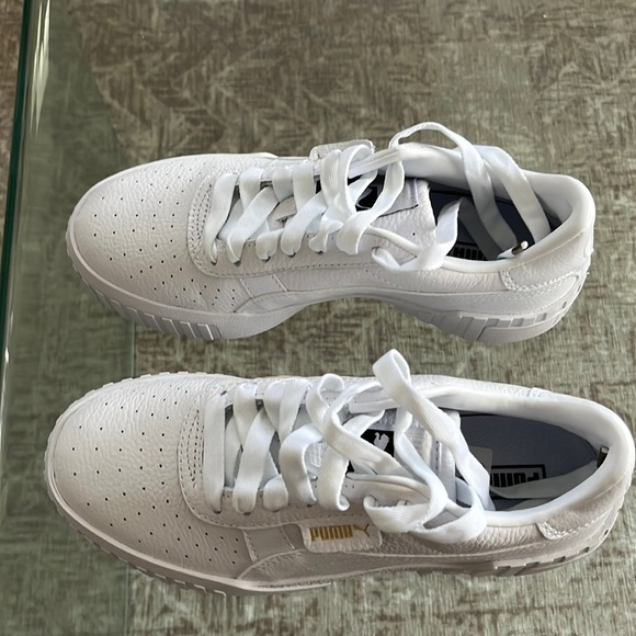 Puma Shoes - Women Puma Cali Wn’s White with Gold Size 7.5